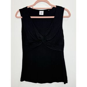 CAbi Tank Top‎ 3633 XS BabyDoll Black Knot Front Black Show Off Stretchy 90s Y2K